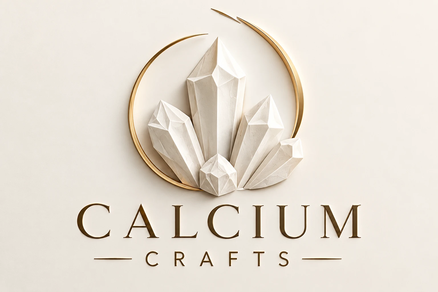 Calcium Crafts — white crystals within a gold ring